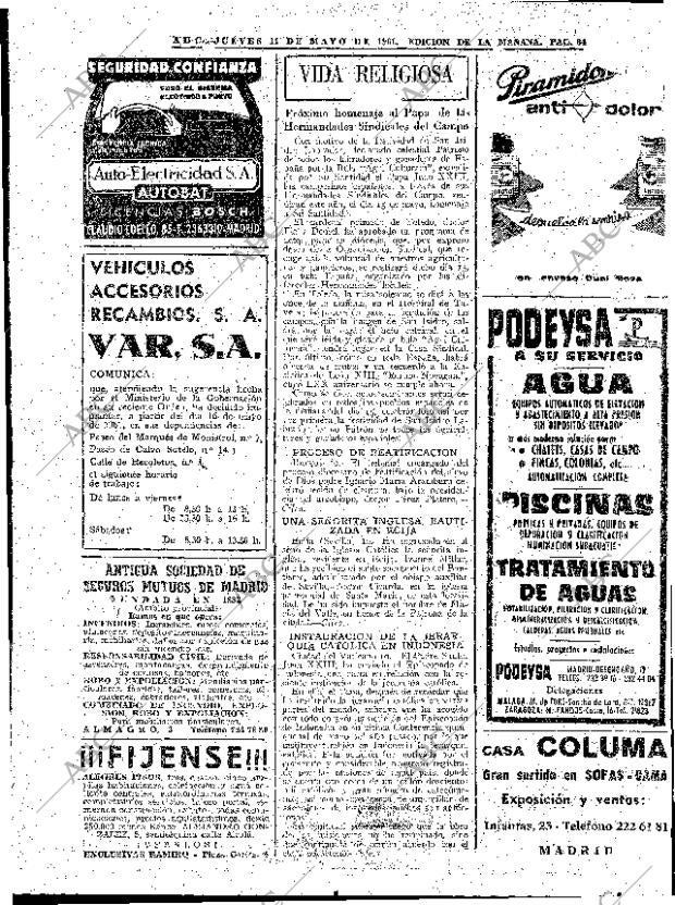 ABC MADRID 11-05-1961 página 64