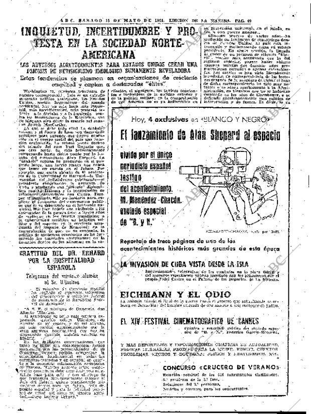 ABC MADRID 13-05-1961 página 49
