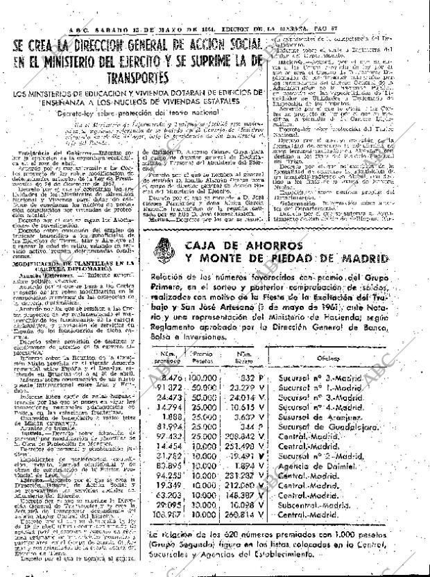 ABC MADRID 13-05-1961 página 57