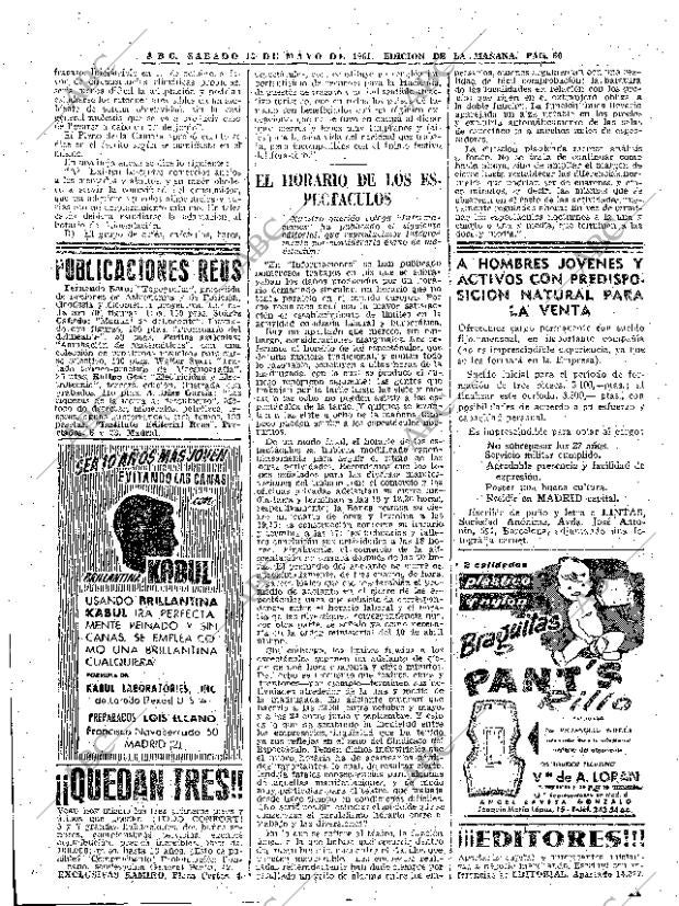 ABC MADRID 13-05-1961 página 60