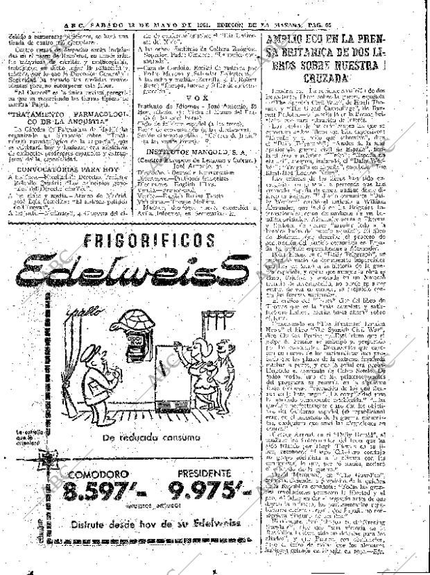 ABC MADRID 13-05-1961 página 65