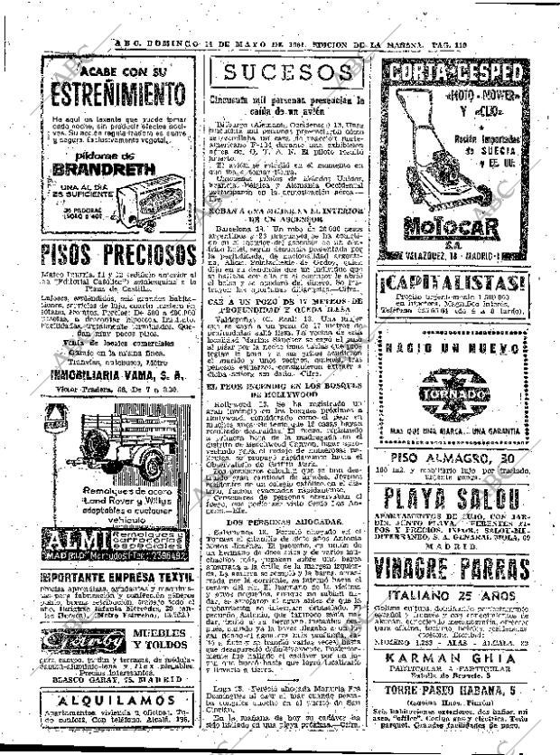 ABC MADRID 14-05-1961 página 110