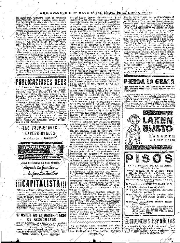 ABC MADRID 14-05-1961 página 86