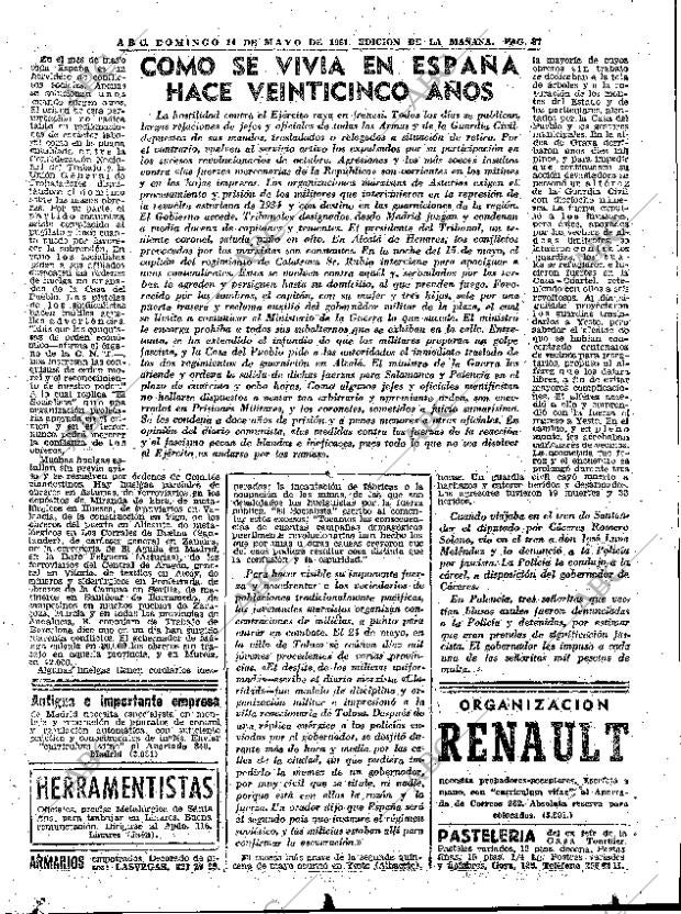ABC MADRID 14-05-1961 página 87