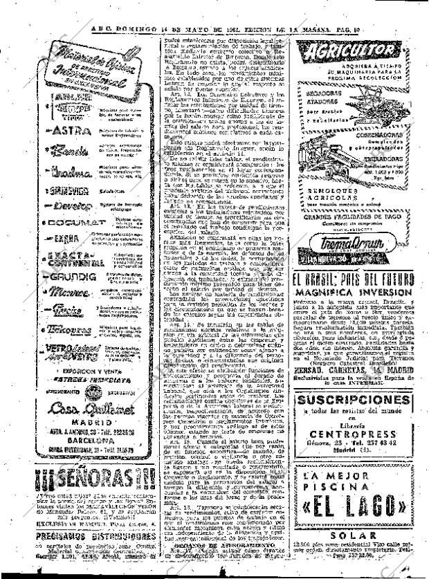 ABC MADRID 14-05-1961 página 90