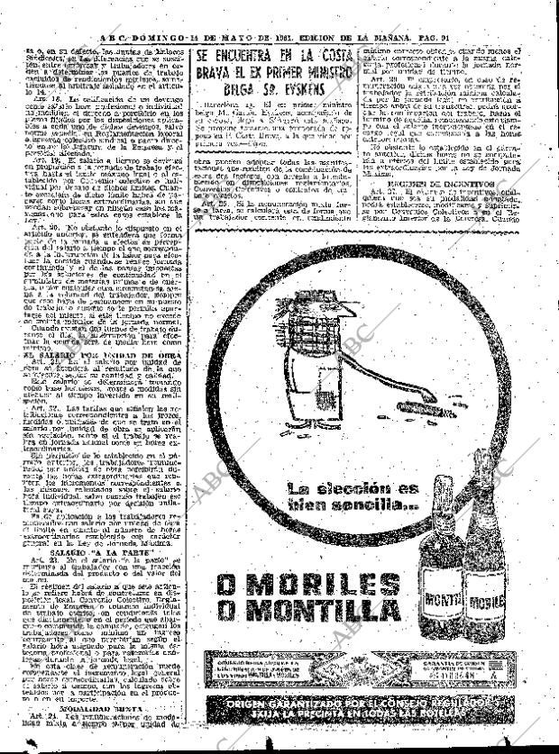 ABC MADRID 14-05-1961 página 91