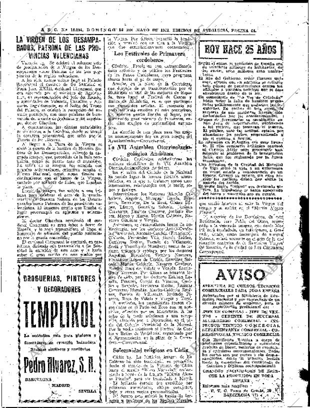 ABC SEVILLA 14-05-1961 página 64