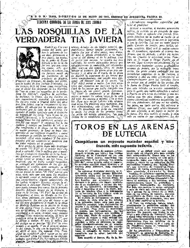ABC SEVILLA 14-05-1961 página 69