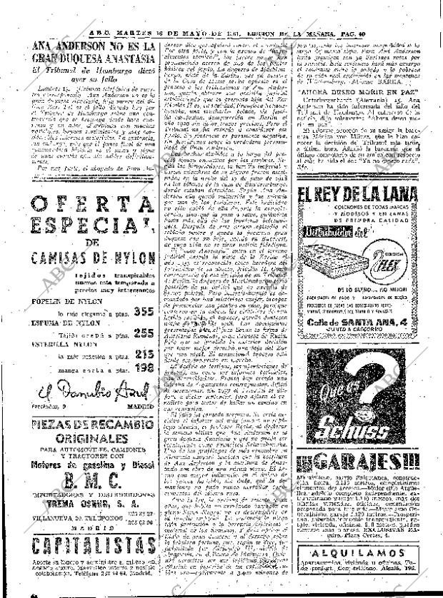ABC MADRID 16-05-1961 página 40