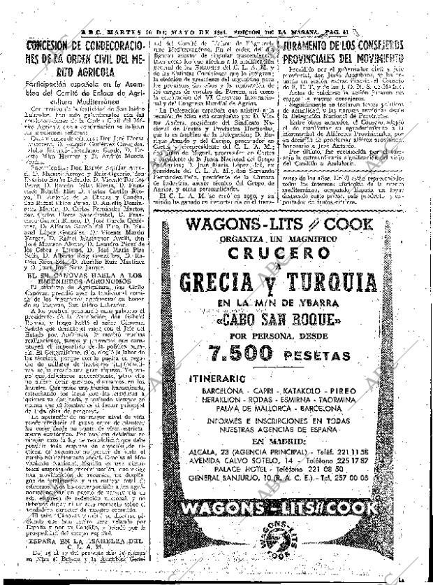 ABC MADRID 16-05-1961 página 41