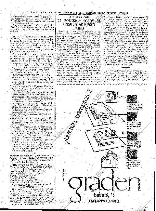 ABC MADRID 16-05-1961 página 45