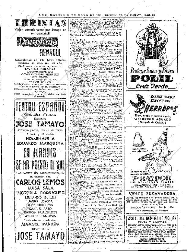 ABC MADRID 16-05-1961 página 68