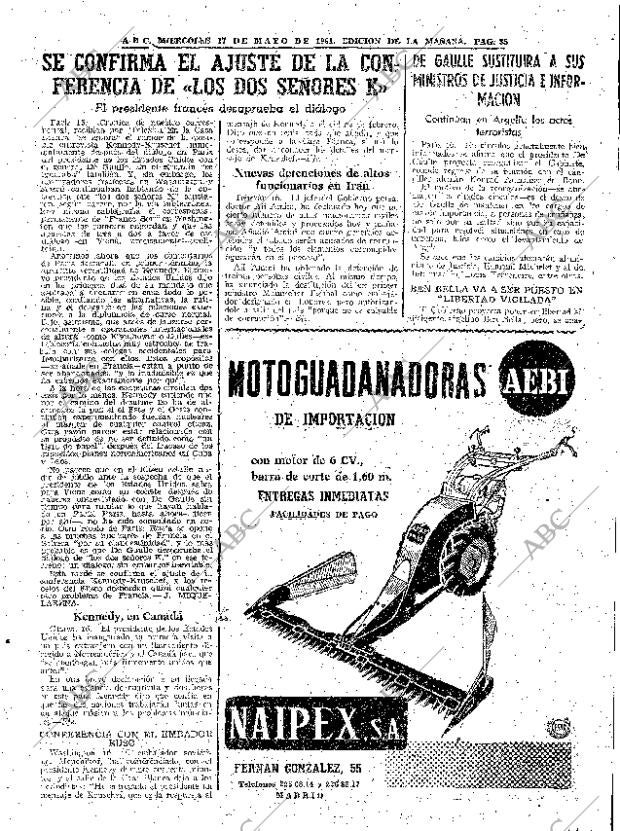 ABC MADRID 17-05-1961 página 35