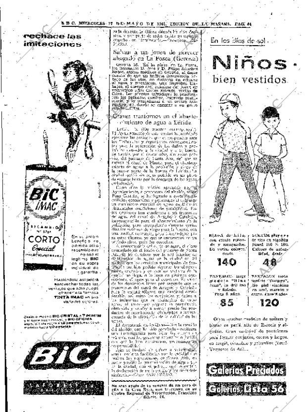 ABC MADRID 17-05-1961 página 44
