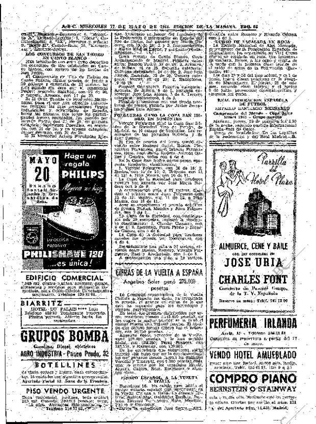 ABC MADRID 17-05-1961 página 56