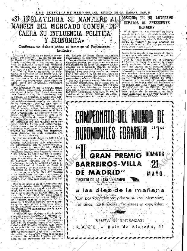 ABC MADRID 18-05-1961 página 41