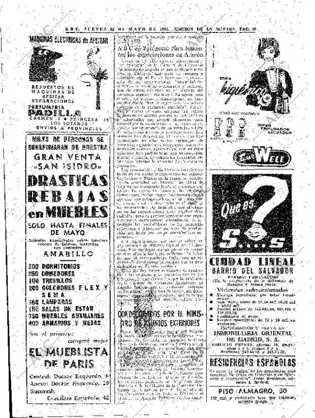 ABC MADRID 18-05-1961 página 50