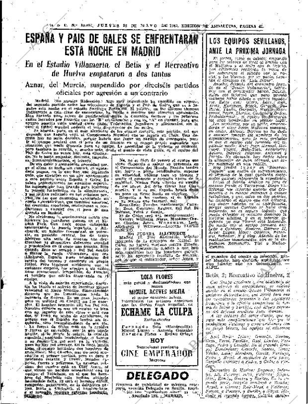 ABC SEVILLA 18-05-1961 página 41