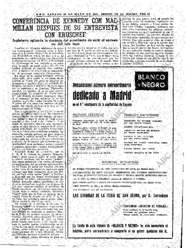 ABC MADRID 20-05-1961 página 49