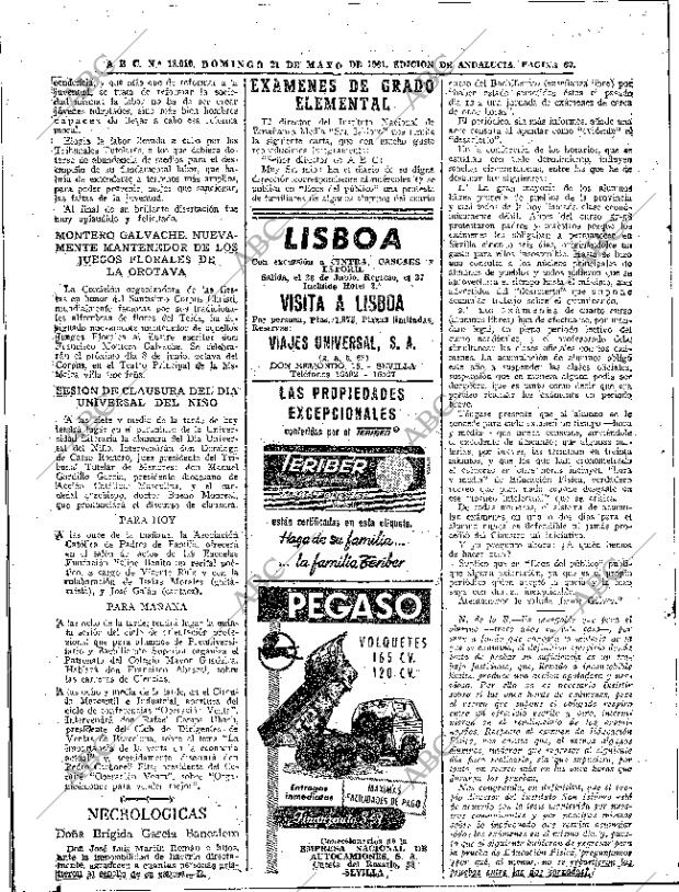 ABC SEVILLA 21-05-1961 página 62