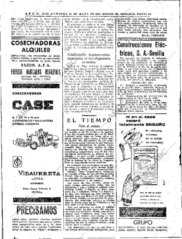 ABC SEVILLA 21-05-1961 página 64