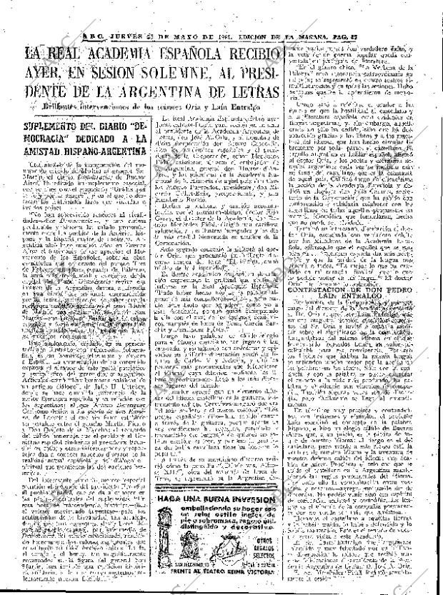 ABC MADRID 25-05-1961 página 47
