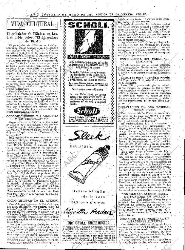 ABC MADRID 25-05-1961 página 51