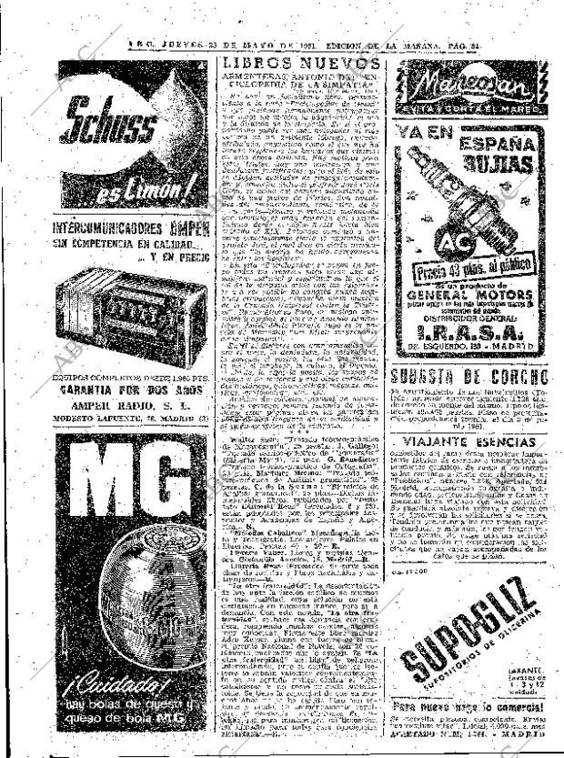 ABC MADRID 25-05-1961 página 54