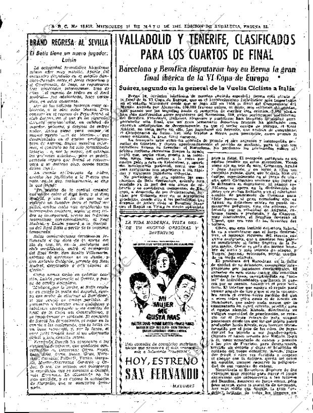 ABC SEVILLA 31-05-1961 página 53