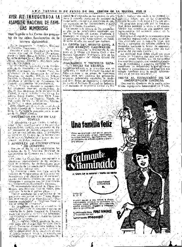 ABC MADRID 10-06-1961 página 61