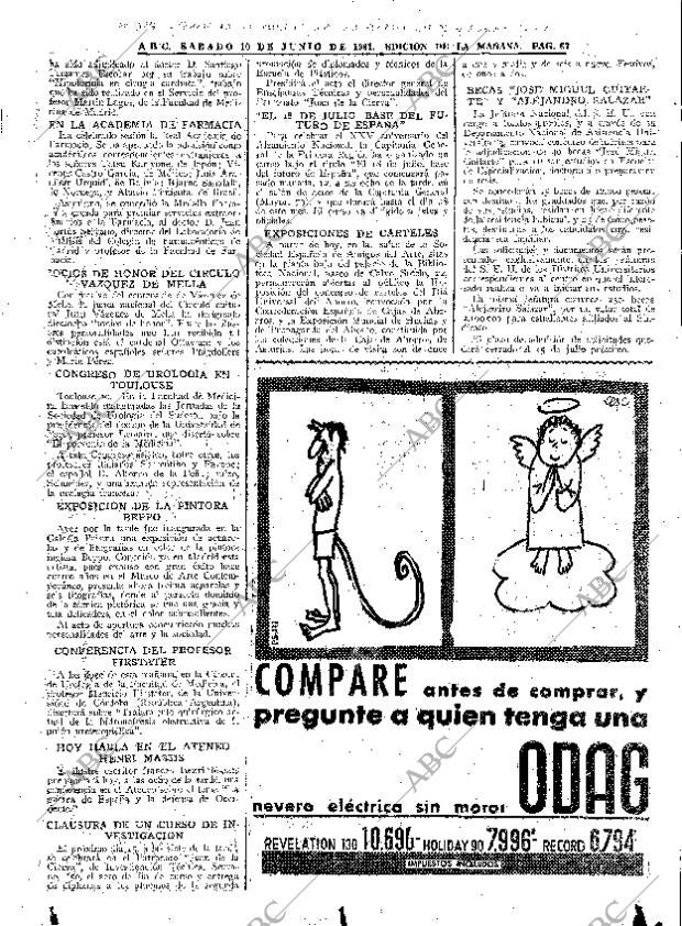 ABC MADRID 10-06-1961 página 67