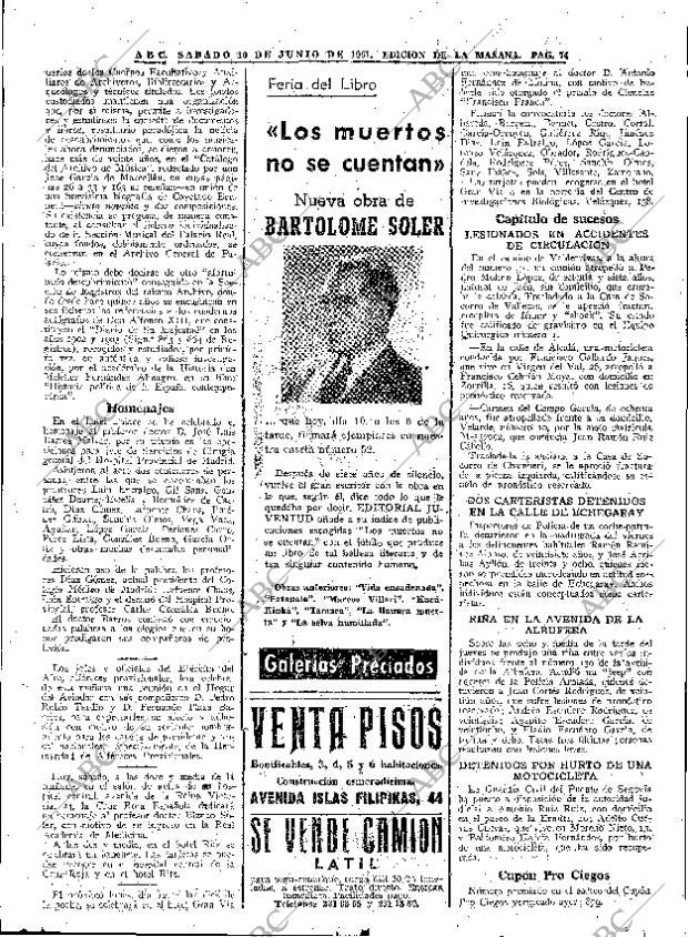ABC MADRID 10-06-1961 página 74