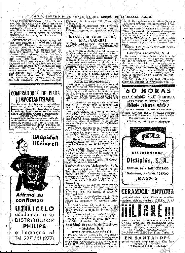 ABC MADRID 10-06-1961 página 78