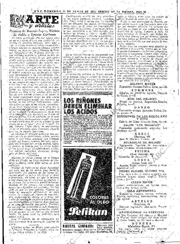 ABC MADRID 11-06-1961 página 94