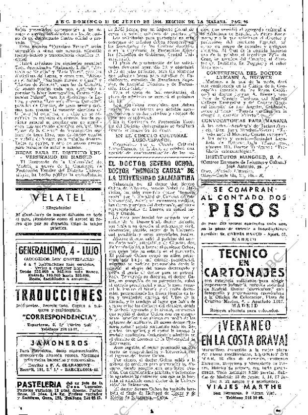 ABC MADRID 11-06-1961 página 96