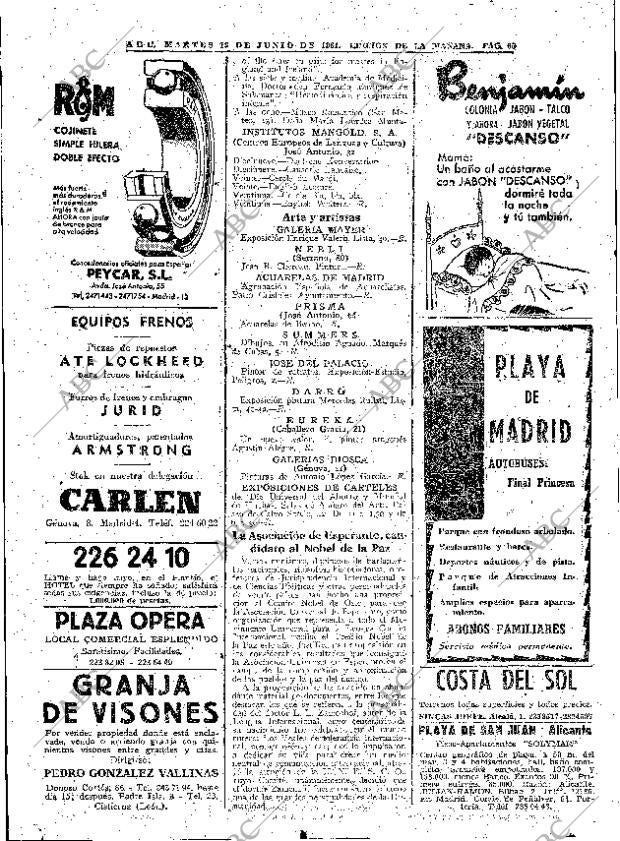 ABC MADRID 13-06-1961 página 60