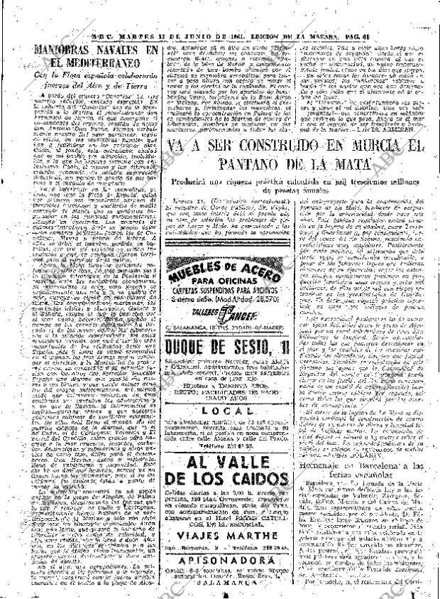 ABC MADRID 13-06-1961 página 61