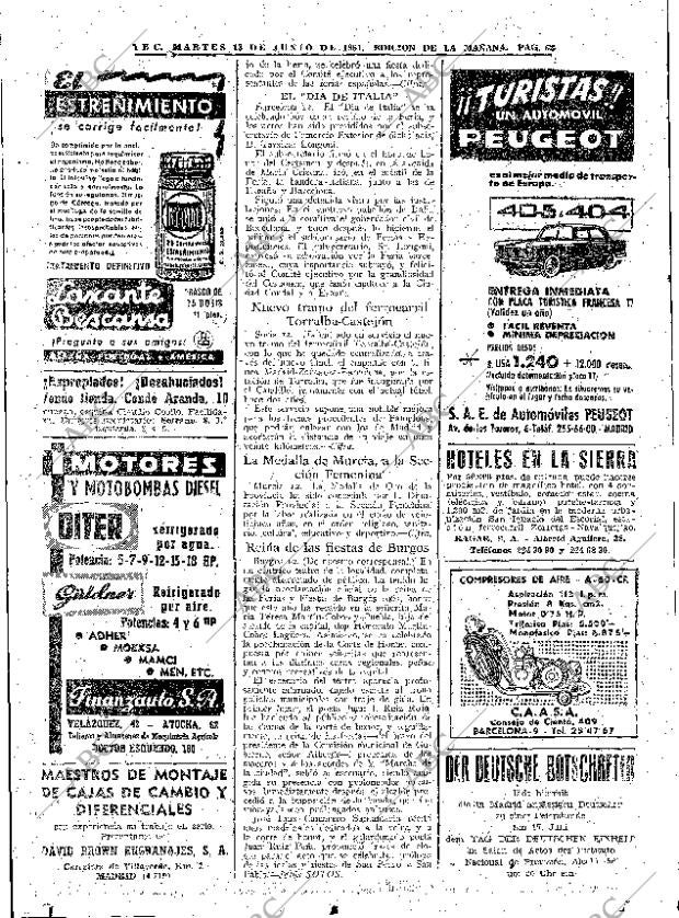 ABC MADRID 13-06-1961 página 62