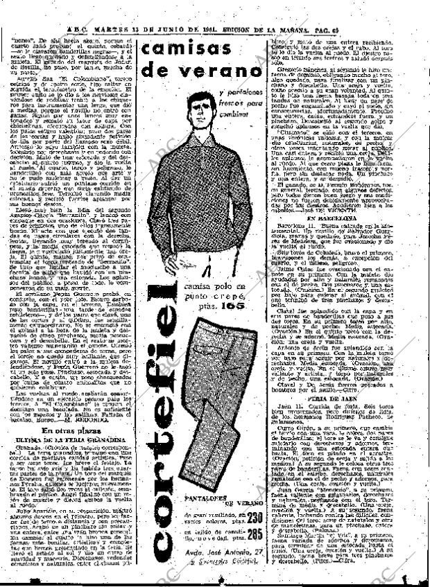 ABC MADRID 13-06-1961 página 69
