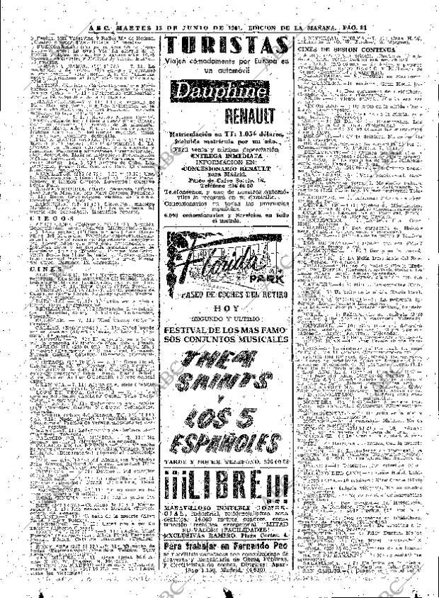ABC MADRID 13-06-1961 página 81