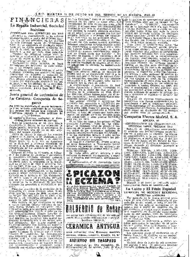 ABC MADRID 13-06-1961 página 83