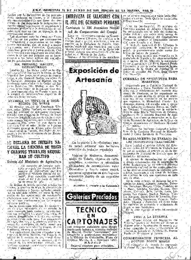 ABC MADRID 14-06-1961 página 59