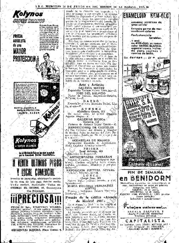 ABC MADRID 14-06-1961 página 66