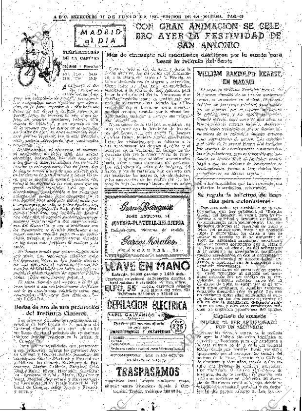 ABC MADRID 14-06-1961 página 69