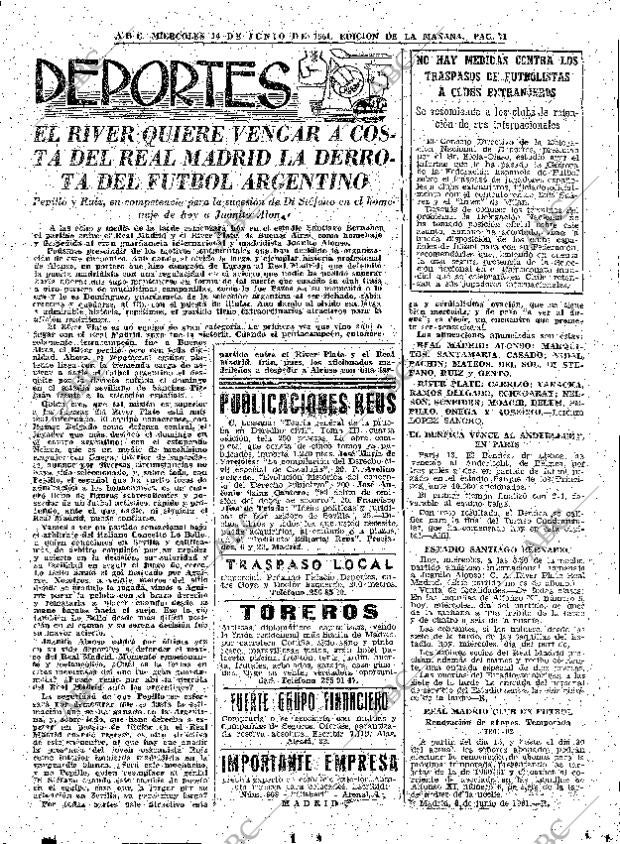 ABC MADRID 14-06-1961 página 71