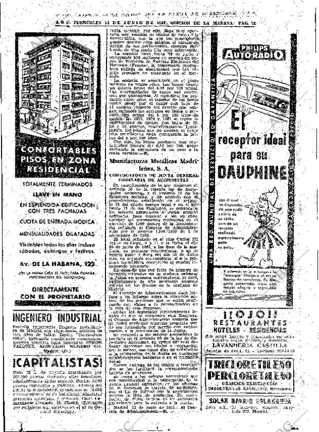 ABC MADRID 14-06-1961 página 78
