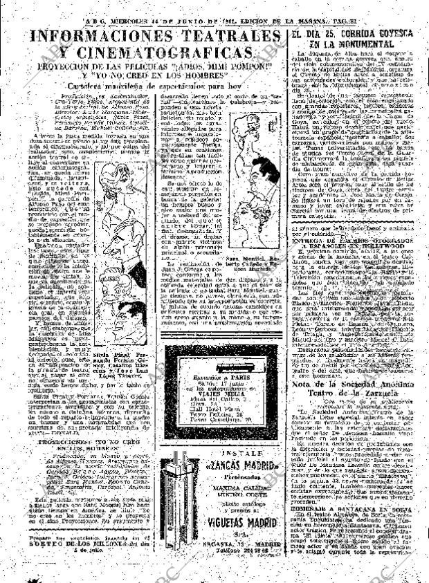 ABC MADRID 14-06-1961 página 81