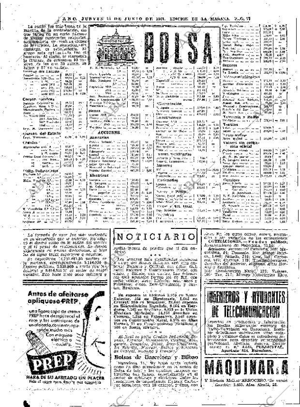 ABC MADRID 15-06-1961 página 77