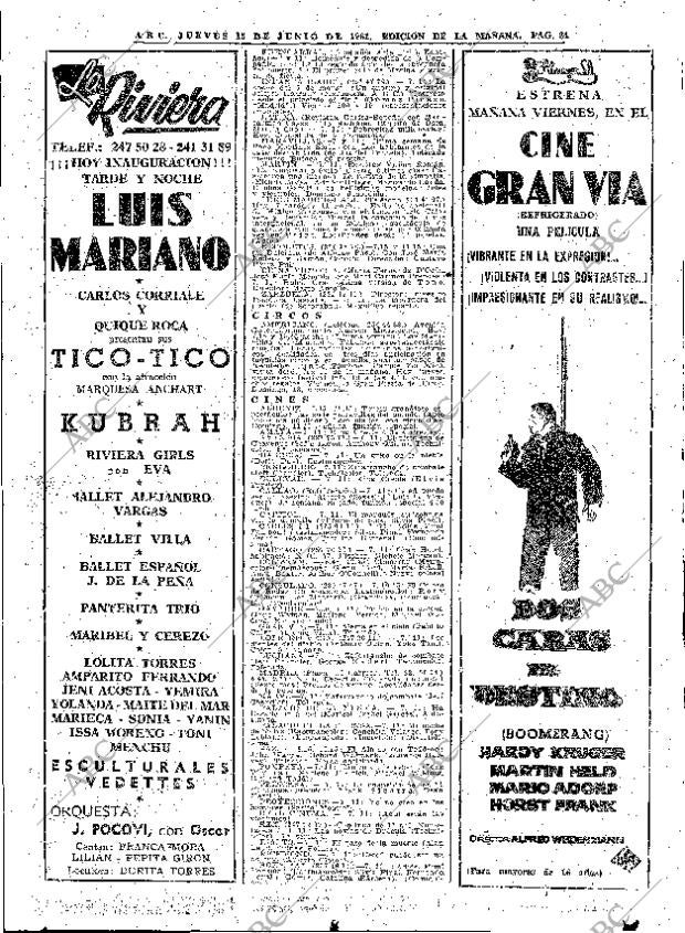 ABC MADRID 15-06-1961 página 84
