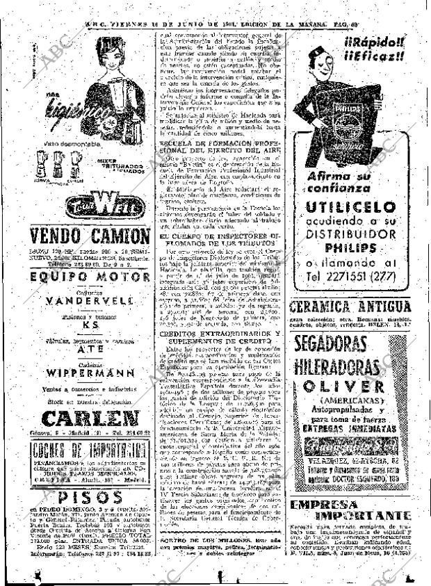 ABC MADRID 16-06-1961 página 62